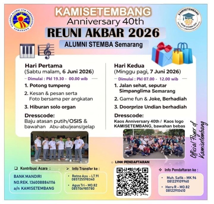 Reuni Akbar 2026 (Anniversari 40 tahun)